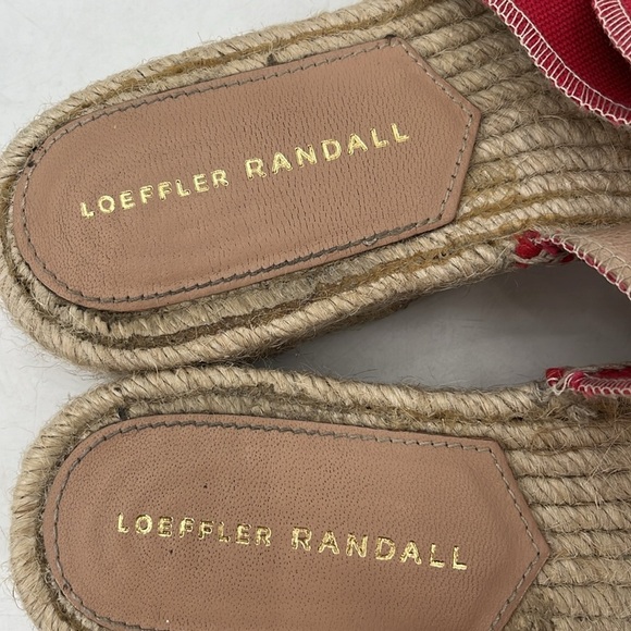 Loeffler Randall Daisy Two Bow Espadrille Sandal in Bright Red - Size 39 - Picture 5 of 9